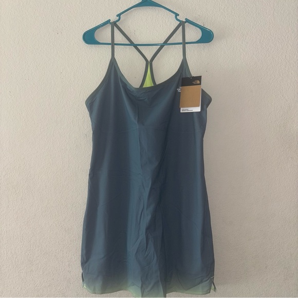 The North Face Dresses & Skirts - The North Face Teal Tank with neon lime interior, size XLarge